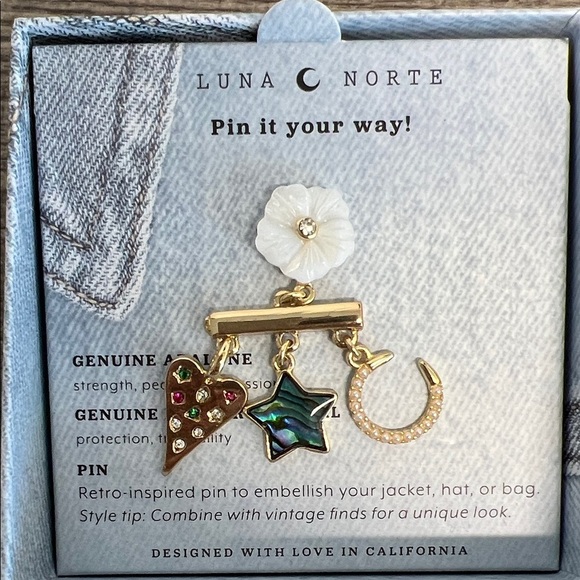 Luna Norte | Abalone, Mother Of Pearl Brooch - Picture 3 of 6